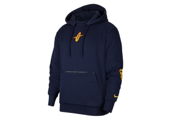 NIKE NBA GOLDEN STATE WARRIORS COURTSIDE CITY EDITION PULLOVER HOODIE COLLEGE NAVY