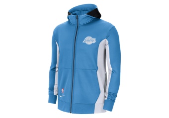 NIKE NBA LOS ANGELES LAKERS SHOWTIME CITY EDITION THERMA FLEX HOODIE COAST