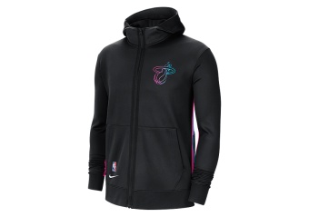 NIKE NBA MIAMI HEAT SHOWTIME CITY EDITION THERMA FLEX HOODIE BLACK