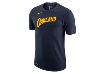 NIKE NBA GOLDEN STATE WARRIORS CITY EDITION LOGO DRI-FIT TEE COLLEGE NAVY
