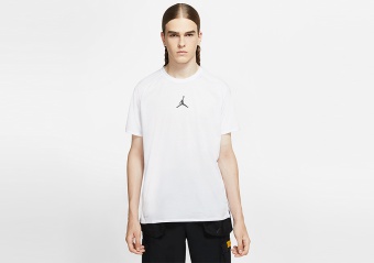 NIKE AIR JORDAN TRAINING TOP WHITE