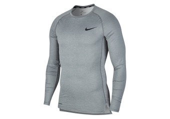 NIKE PRO TIGHT FIT LONG-SLEEVE TOP SMOKE GREY