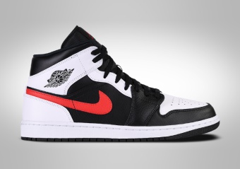 NIKE AIR JORDAN 1 RETRO MID BLACK CHILE RED WHITE