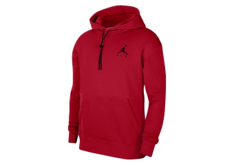 NIKE AIR JORDAN JUMPMAN AIR FLEECE PULLOVER HOODIE GYM RED