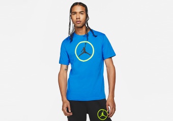 NIKE AIR JORDAN SPORT DNA HBR CREW TEE SIGNAL BLUE