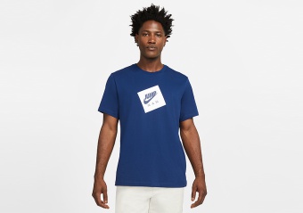 NIKE AIR JORDAN JUMPMAN BOX CREW TEE BLUE VOID