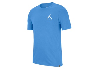 NIKE AIR JORDAN SPORTSWEAR JUMPMAN AIR EMBROIDERED TEE UNIVERSITY BLUE