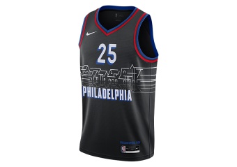 NIKE NBA PHILADELPHIA 76ERS BEN SIMMONS CITY EDITION SWINGMAN JERSEY BLACK