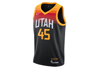 NIKE NBA UTAH JAZZ DONOVAN MITCHELL CITY EDITION SWINGMAN JERSEY BLACK