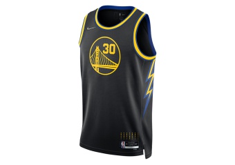 NIKE NBA GOLDEN STATE WARRIORS CURRY STEPHEN CITY EDITION 2021 SWINGMAN JERSEY BLACK