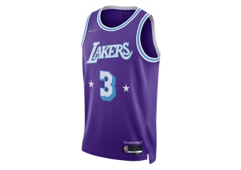 NIKE NBA LOS ANGELES LAKERS ANTHONY DAVIS CITY EDITION 2021 SWINGMAN JERSEY FIELD PURPLE
