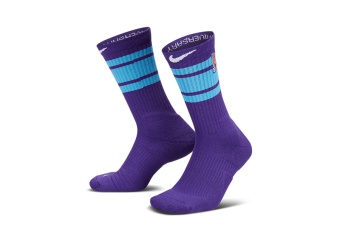 NIKE NBA LOS ANGELES LAKERS ELITE CITY EDITION SOCKS FIELD PURPLE