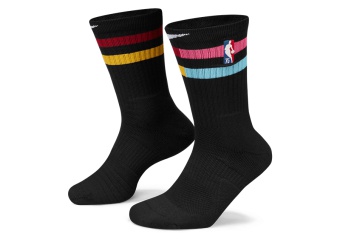 NIKE NBA MIAMI HEAT ELITE CITY EDITION SOCKS BLACK