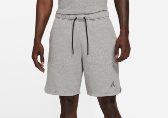 NIKE AIR JORDAN ESSENTIALS FLEECE SHORTS CARBON HEATHER