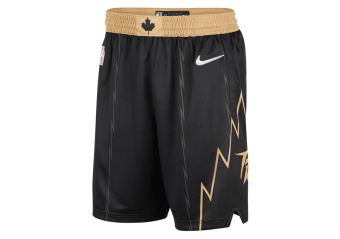 NIKE NBA TORONTO RAPTORS DRI-FIT SWINGMAN SHORTS CITY EDITION BLACK