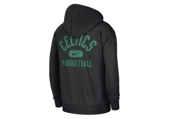 NIKE NBA BOSTON CELTICS FLEECE FULL-ZIP COURTSIDE BLACK