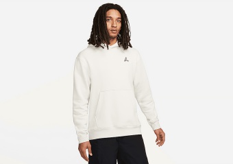 NIKE AIR JORDAN ESSENIALS FLEECE HOODIE WHITE