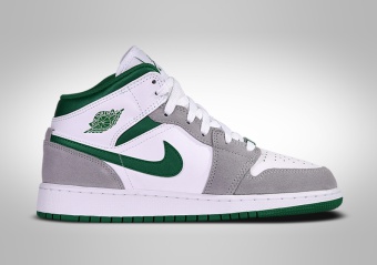 NIKE AIR JORDAN 1 RETRO MID GS GREY PINE GREEN