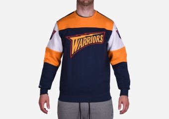 MITCHELL & NESS OVERTIME FLEECE CREW SWEATSHIRT GOLDEN STATE WARRIORS