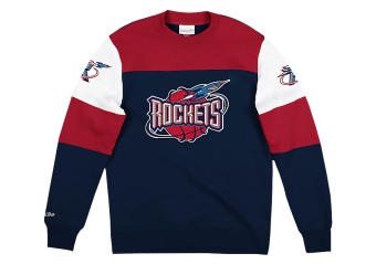 MITCHELL & NESS OVERTIME FLEECE CREW SWEATSHIRT HOUSTON ROCKETS
