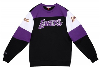 MITCHELL & NESS OVERTIME FLEECE CREW SWEATSHIRT LOS ANGELES LAKERS