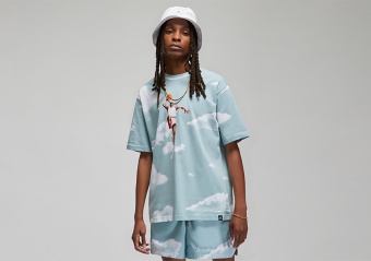 NIKE AIR JORDAN ESSENTIAL STATEMENT 85 AOP CREW TEE OCEAN CUBE