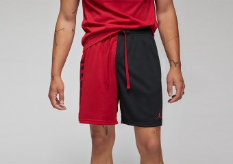 NIKE AIR JORDAN DRI-FIT SPORT BC MESH GRAPHIC SHORTS GYM RED