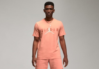 NIKE AIR JORDAN WORDMARK TEE LIGHT MADDER ROOT
