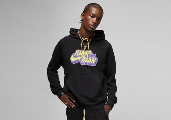 NIKE AIR JORDAN JUMPMAN FLEECE HOODIE BLACK