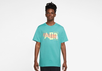 NIKE AIR JORDAN BRAND GRAPHIC CREW 3 WASHED TEAL