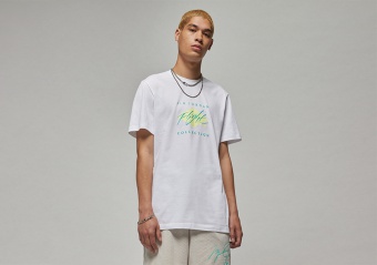 NIKE AIR JORDAN FLIGHT ESSENTIAL CREW TEE WHITE