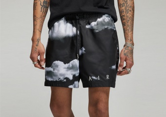 NIKE AIR JORDAN ESESSENTIALS STATEMENT POOLSIDE SHORTS BLACK