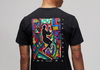 NIKE AIR JORDAN BRAND GRAPHIC CREW TEE BLACK