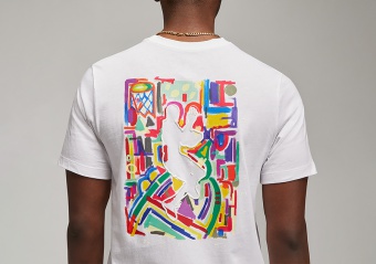NIKE AIR JORDAN BRAND GRAPHIC CREW TEE WHITE