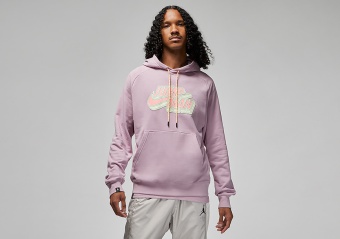 NIKE AIR JORDAN JUMPMAN FLEECE HOODIE PLUM FOG