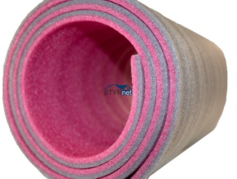 Karimata turystyczna 180cm x 50cm różowo-szara DO FITNESS ĆWICZEŃ POD NAMIOT BIWAK