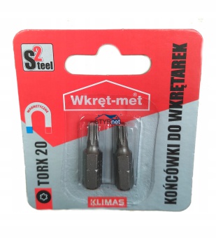 KOŃCÓWKI DO WKRĘTARKI TORX TX 20 - 2szt WKRĘT-MET