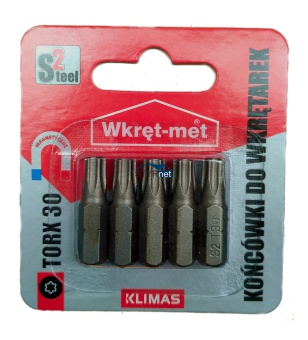 KOŃCÓWKI DO WKRĘTARKI TORX TX 30 - 5 szt WKRĘT-MET