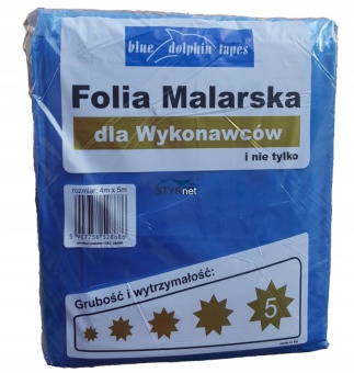 FOLIA MALARSKA BLUE DOLPHIN 4mx5m DLA WYKONAWCÓW 5