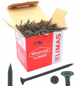 WKRĘTY FOSFATOWANE WKRĘT DO METAL GK 4,2x90 250szt