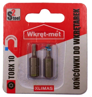 KOŃCÓWKI DO WKRĘTARKI TORX TX 10 - 2szt WKRĘT-MET