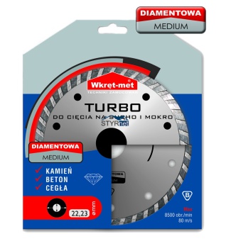 TARCZA DIAMENTOWA 125mm DO CIĘCIA BETONU TURBO