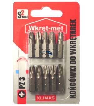 KOŃCÓWKI DO WKRĘTARKI PZ3 - 10 szt WKRĘT-MET BITY