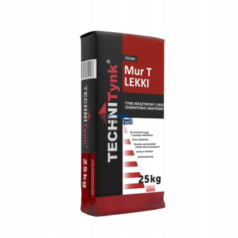 TYNK MASZYNOWY LEKKI CEMENTOWO-WAPIENNY 48 SZT PO 25 KG = 1200 KG TECHNItynk