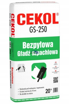 CEKOL GŁADŹ SZPACHLOWA GS-250 BEZPYŁOWA 20kg