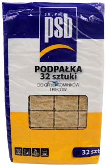 Podpałka PSB 32 kostkopak FIRE FAMILY do grilla 32 kostki
