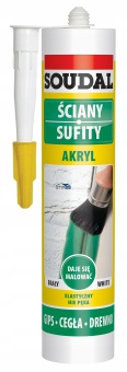 SOUDAL AKRYL USZCZELNIACZ UNIWERSALNY BIAŁY 280 ml