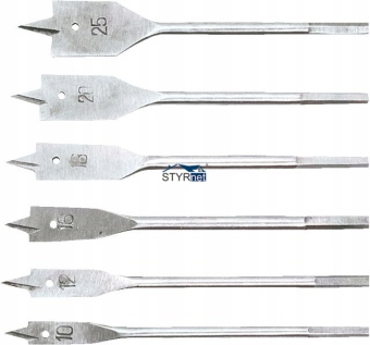 WIERTŁA DO DREWNA ŁOPATKOWE  ZESTAW 6 SZT TOP TOOLS