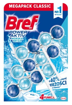 BREF Kostka do WC Ocean 3x50 g Power Active Zawieszka toaletowa