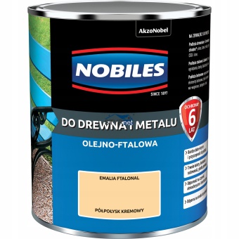 Emalia ftalowa półpołysk kremowy Ftalonal 0,7L Farba NOBILES